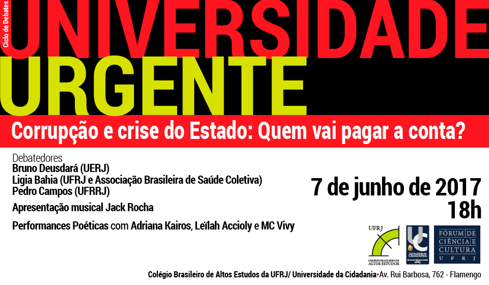 Corrupção E Crise Do Estado: Quem Vai Pagar A Conta?’ é O Tema Desta ...