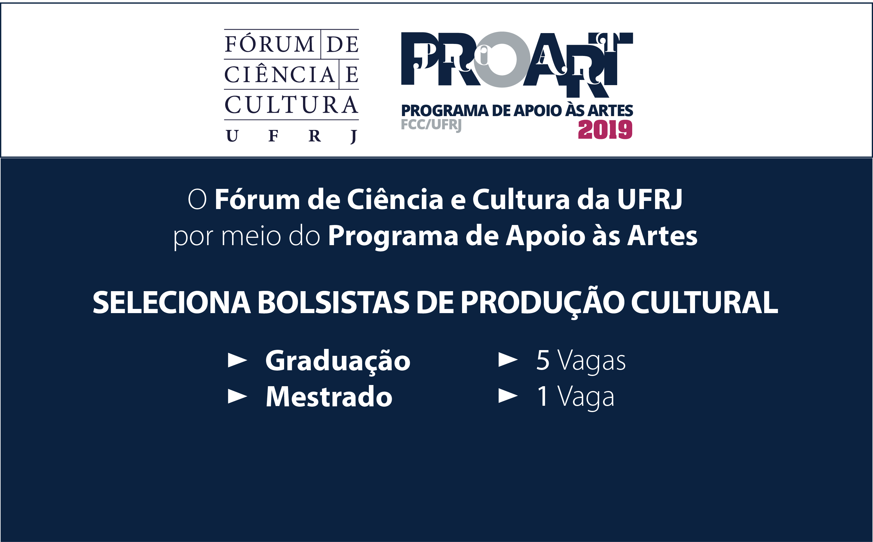Fórum seleciona bolsistas de graduação e mestrado na área de Produção Cultural