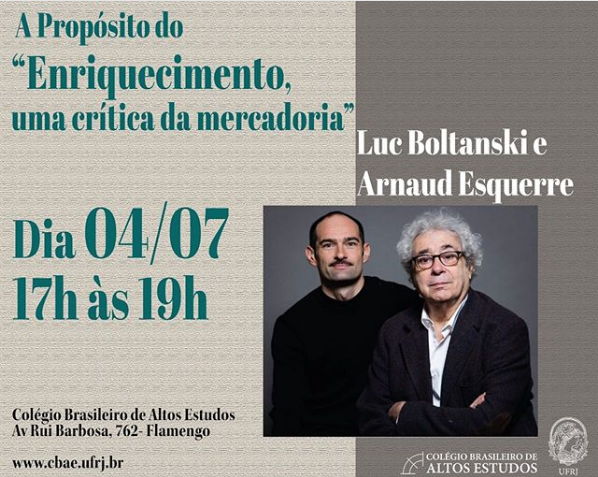 CBAE recebe Luc Boltanski e Arnaud Esquerre