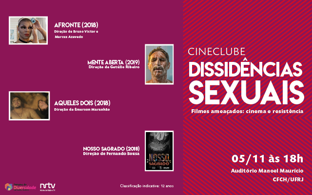 Cineclube Dissidências Sexuais na Semana da Diversidade da UFRJ