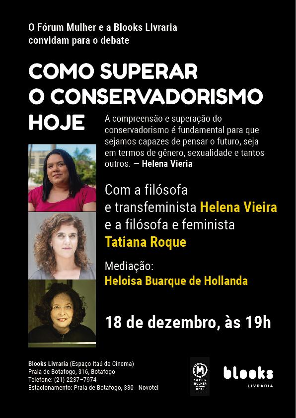 EVENTO CANCELADO – 18/12 | Evento reúne feministas para debater o conservadorismo