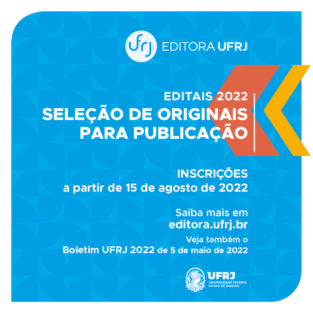 Editais 2022: seleção de originais para publicação: 15/08 a 16/09/2022