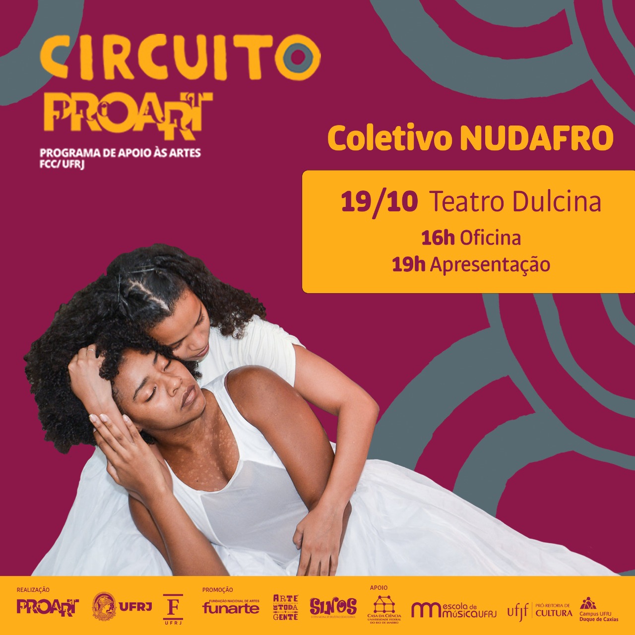 CIRCUITO PROART | Coletivo NUDAFRO se apresenta no teatro Dulcina