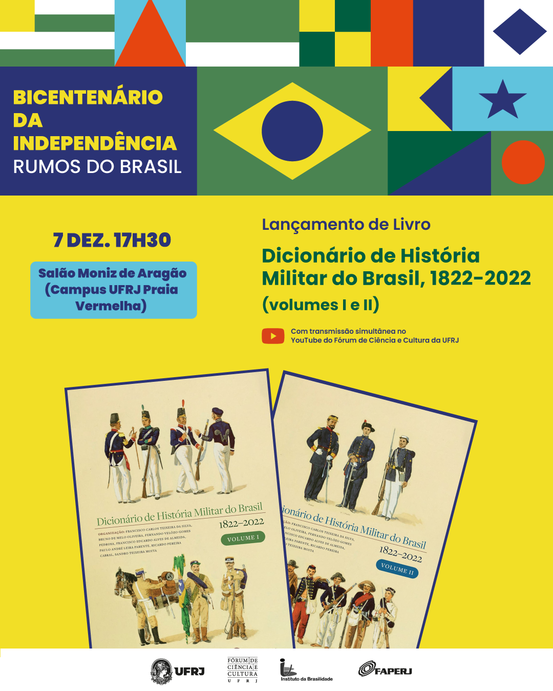 Lançamento da obra “Dicionário de História Militar do Brasil 1822-2022” (volumes I e II)