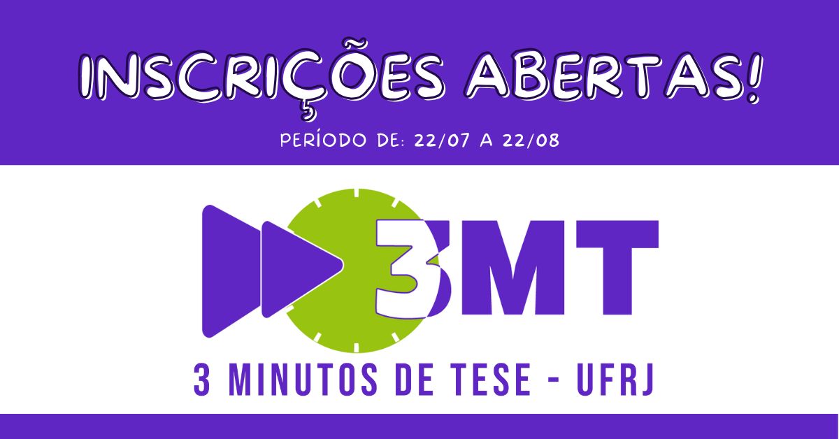 Inscrições abertas para o Prêmio 3MT
